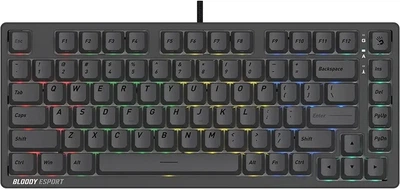 Klawiatura przewodowa A4Tech Bloody MS76 USB Magnetic Iron Grey (A4TKLA47833)