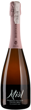 Вино ігристе Bortolomiol Miol Rose Prosecco DOC Treviso Brut Millesimato рожеве брют 0.75 л (8010447189000N)