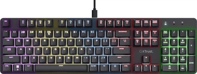 Klawiatura przewodowa Trust GXT 871 Zora USB Black (8713439255102)