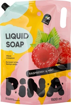 Жидкое мыло Pina Raspberry and Mint Liquid Soap Refill 1500 мл (дой-пак)