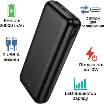 УМБ Hoco J153A Stability 20000 mAh 10W Black (BC_715100)