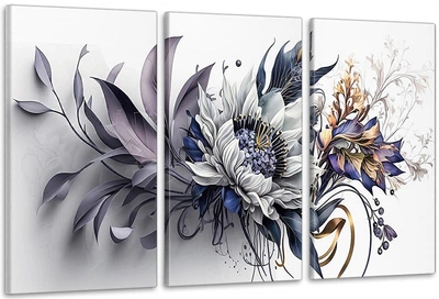 Картина модульна Art Dekors Квіти 70х130 см ART-131 3A