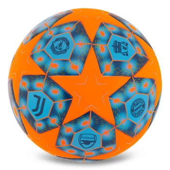 М'яч футбольний SP-Sport FB-4989 №5 Помаранчево-блакитний