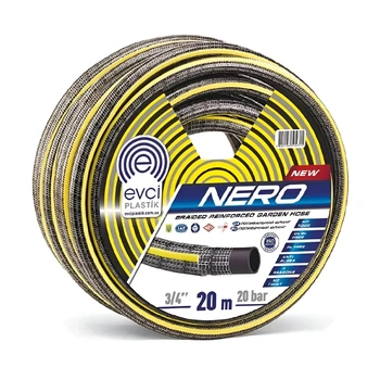 Шланг для поливу Evci Plastik Nero ПВХ Ø 3/4", п'ятишаровий, армований, бухта 20 м