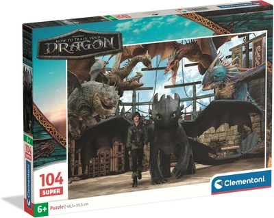 Пазл Clementoni: SuperColor — How to Train Your Dragon / Як приборкати дракона (104 елементи) — 25080