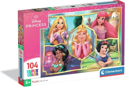 Пазл Clementoni: SuperColor — Disney Princess / Принцессы Диснея (104 элемента) — 25057