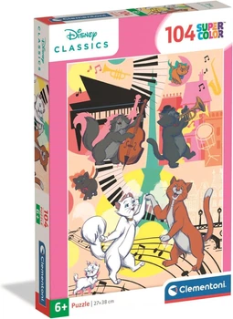 Пазл Clementoni: SuperColor — Disney Aristocats / Коты-аристократы (104 элемента) — 25048