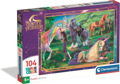 Пазл Clementoni: SuperColor — Unicorn Academy / Академия Единорогов (104 элемента) — 25093