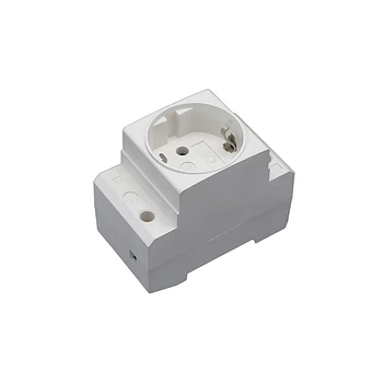 Розетка ELM SO-10E-DIN с заземлением на DIN-рейку 16A Белая (41-0023)
