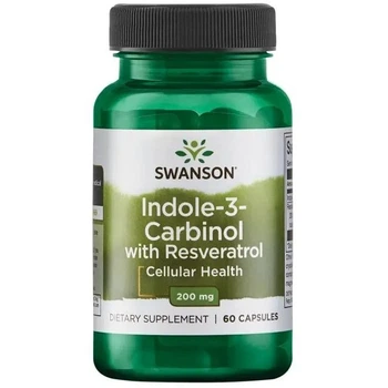 Биодобавка Индол-3-карбинол с ресвератролом (Indole-3-Carbinol with Resveratrol) 200 мг 60 капсул SWV02315