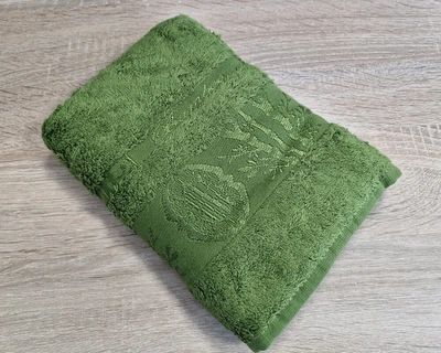Турецкое бамбуковое махровое полотенце Zeron 50х90 Bamboo Moss