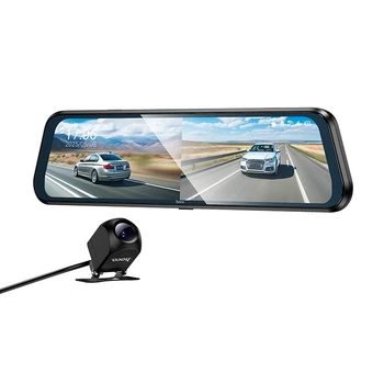 Видеорегистратор HOCO streaming media driving recorder (dual-channel with rear camera) DV16 |1080p/30fps, 9,66"| Black
