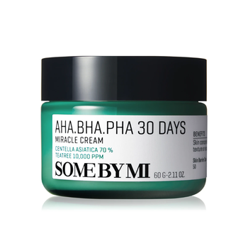 Крем Some By Mi AHA, BHA, PHA 30 Days Miracle Cream для проблемної шкіри з кислотами, 60 г