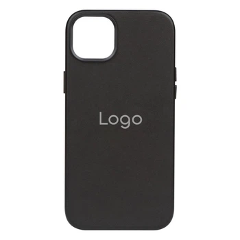 Противоударный Чехол Leather Case для iPhone 14 Midnight