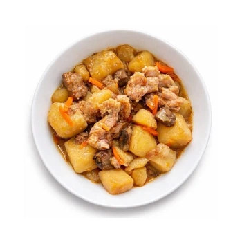 Картофель "Сытный" со свининой и шампиньонами