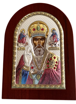 Греческая икона Prince Silvero Святой Николай MA/E1108BX-С 15х21 см