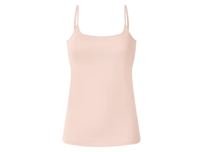 Майка бельевая хлопковая трикотажная для женщины Esmara LYCRA® 473615-1 S Розовый