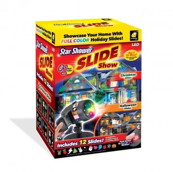 Новогодний лазерный проектор Star Shower Slide Show NJ-349 смена изображений светодиодный