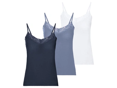Майка бельевая набор 3 шт. кружевные для женщины Esmara LYCRA® 418109 S Комбинированный