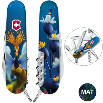 Швейцарский складной нож 91мм Victorinox CAMPER DESIGN Фантастическая птичка 1.3613.3.R2100pk