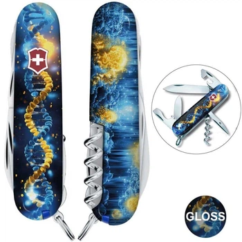 Швейцарский складной нож 91мм Victorinox SPARTAN UKRAINE ДНК Украинца 1.3603.3.T3270pw