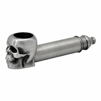 Трубка Для Курения В Виде Черепа Skull Silver