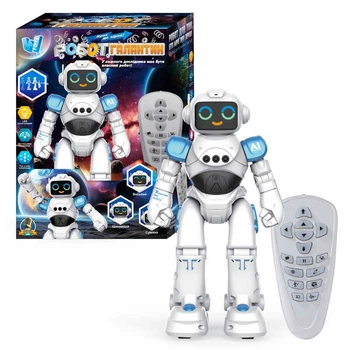 Робот Галактик 62313 "WToys", ОЗВУЧУВАННЯ УКРАЇНСЬКОЮ МОВОЮ, лед-підсвічування, сенсорні датчики, рух, 6 пісень, 6 історій, вікторина, в коробці