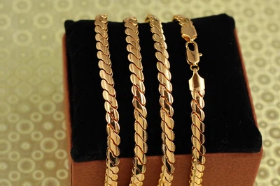 Цепь Xuping Jewelry Серпантин 50 см 6 мм золотистая