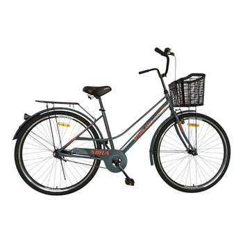Велосипед SPARK CITY MIRA (колеса - 28", сталева рама - 18") з кошиком графітовий