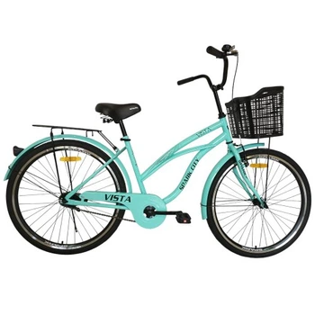 Велосипед SPARK CITY VISTA (колеса - 26", сталева рама - 17") з кошиком бірюзовий