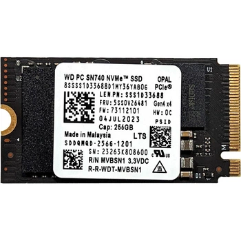 Накопичувач SSD Western Digital SN740 256Gb NVMe M.2 Gen4x4 (SDDQMQD-256G) - Б/В