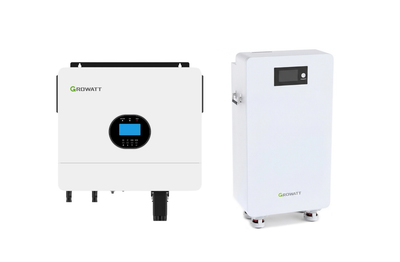 Комплект автономного енергопостачання інвертор Growatt SPF 6000 ES Plus 6 кВт + акумулятор HOPE 16.0LM-A1 16 кВт·г White