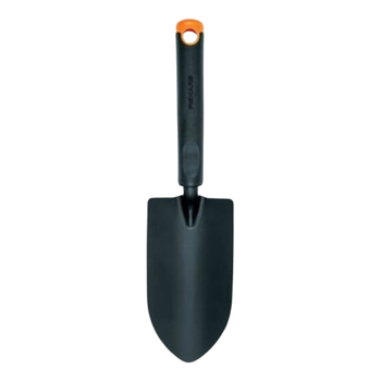 Садовый совок Fiskars Ergo из стали подходит для посадки растений Черный (1027017)