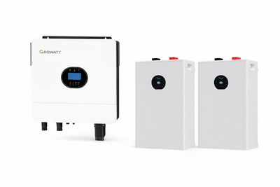 Комплект автономного энергоснабжения инвертор Growatt SPF 6000 ES Plus 6 кВт + две батареи Deye SE-F16-C 16 кВт·ч White