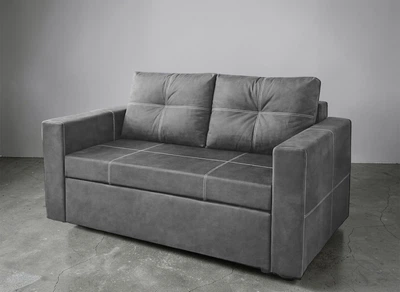Диван раскладной прямой Tobi Sho Аркс 150×93 см велюр Fiore, серый (Grey)
