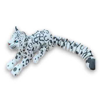 Подвижная игрушка «Снежный белый барс» (3D печать)