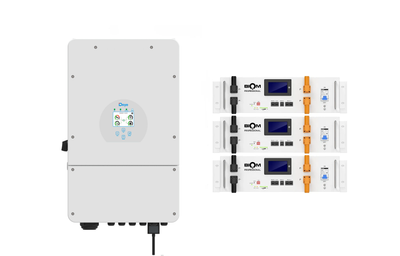 Комплект автономного энергоснабжения инвертор Deye SUN-10K-SG02LP1-EU-AM3 10 кВт + три батареи Biom Professional BALFP-R512100-UNI 5.12 кВт·ч