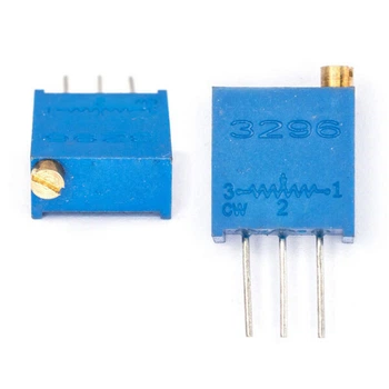 Резистор 50 kOhm VTR-A-3296W-503-R VTRons (подстроечный многооборотный 3/8" выводной, регулировка сверху, 9,5x10x5мм) - 305816