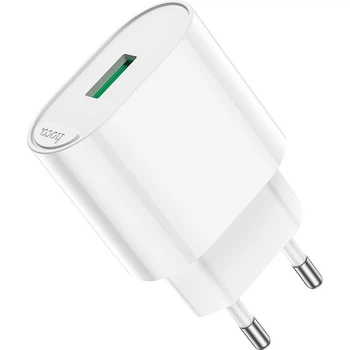Сетевое зарядное устройство Hoco C109A Single USB-A 10.5W White (784810) [122580]