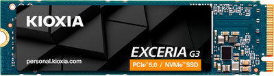 Dysk SSD KIOXIA EXCERIA PLUS G3 1TB M.2 3D PCI Express 5.0 TLC NAND flash (LVC10Z001TG8)
