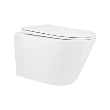 Унитаз подвесной Qtap Swan безободковый с седалием Soft-close QT16335178W