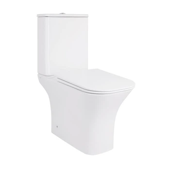 Унитаз-компакт Qtap Presto Quadro безободковый с сиденьем Soft-close QT24221215AW