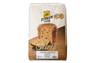 Борошно пшеничне Zernari Select відбірне в/ґ, 25 кг
