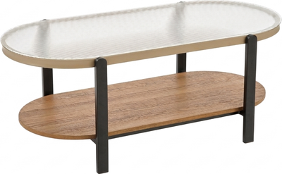 Ława Halmar KAMALA 110 cm Naturalny/Czarny (5905248136090)