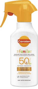 Сонцезахисне молочко-спрей Carroten Сімейне SPF 50 270 мл (5201314180524)