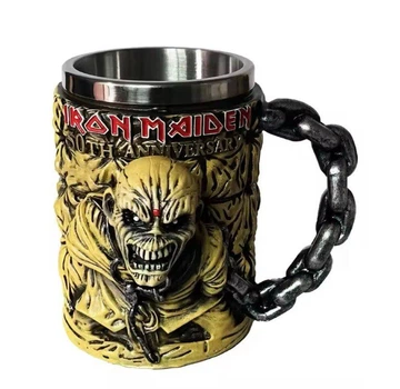 Кружка в стиле heavy metal культовой рок группы Iron Maiden объем 300 мл