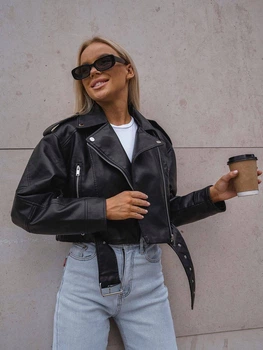 Куртка-косуха укороченная черный м103-1 S