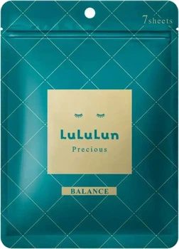 Антивікова відновлююча маска для обличчя LuLuLun Precious Balance Green Face Mask 7 шт (4582305068870)
