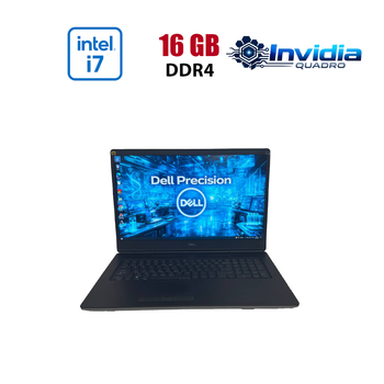 Мобільна робоча станція Б-клас Dell Precision 7750/17.3" (1920x1080) IPS / Intel Core i7-10750H (6 (12) ядер по 2.6 - 5.0 GHz) / 16 GB DDR4 / 512 GB SSD / nVidia Quadro T1000, 4 GB GDDR5, 128-bit / WebCam б/в
