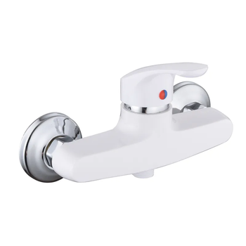 Смеситель для душа Plamix Fidel-003 SET White (с шлангом, лейкой и кронштейном) (PM0730)